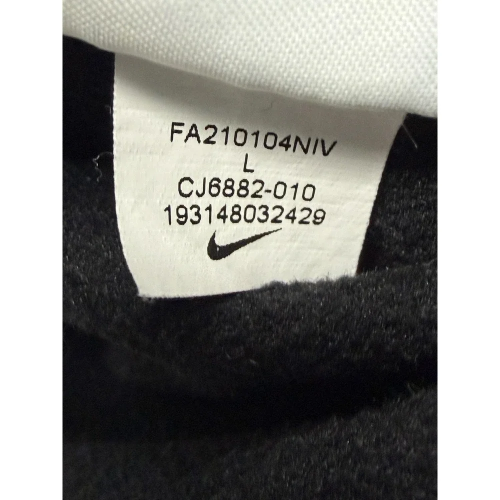 Nike Therma-FIT Pants Boys Large Black‎ Big Swoosh Fleece Sweatpants CJ6882-010